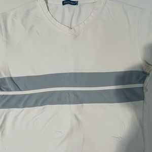 Poivre Blanc White Gray Stretch French T-shirt.